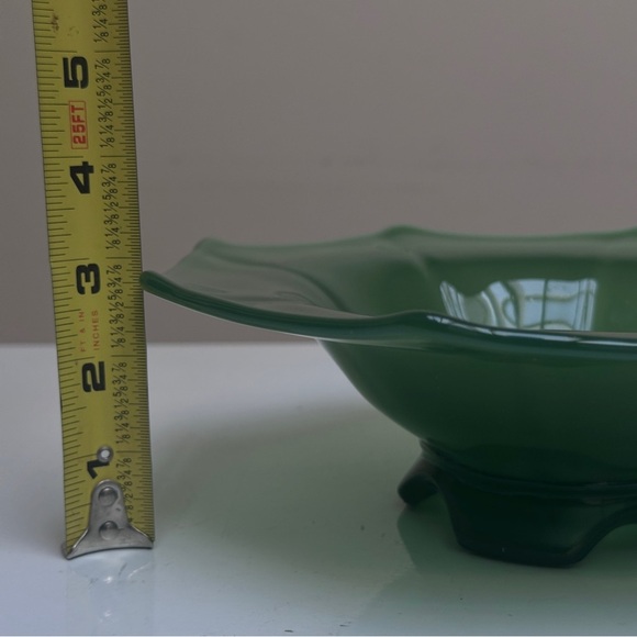 Lancaster Imperial Jadeite Green Pedestal Console Bowl - Picture 9 of 10
